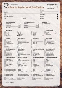 Überfälztes Türelement