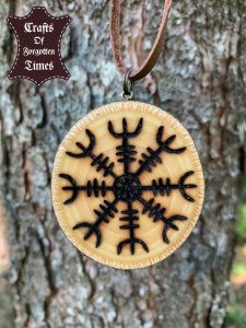 Ægishjálmur/Helm of Awe Lederhalsband