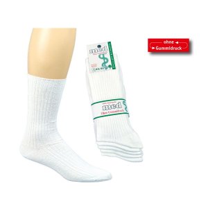 5 Paar Arzt- Schwesternsocken ohne Gummidruck 100?umwolle Farbe: weiss