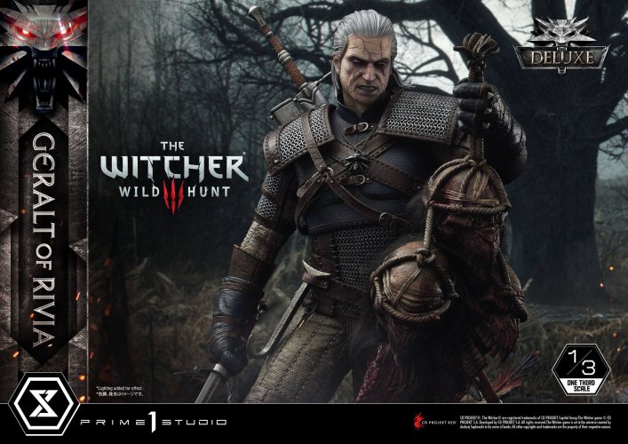 Witcher 3 Wild Hunt Statue 1/3 Geralt von Riva Deluxe Version 88 cm