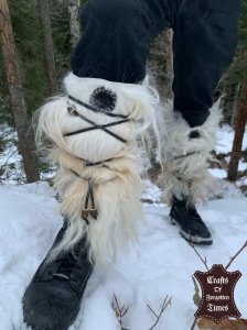 Schaffell Wadenbein gamaschen