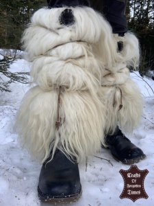 Schaffell Wadenbein gamaschen