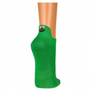 3 Paar bunte Sneaker-Socken mit Smiley