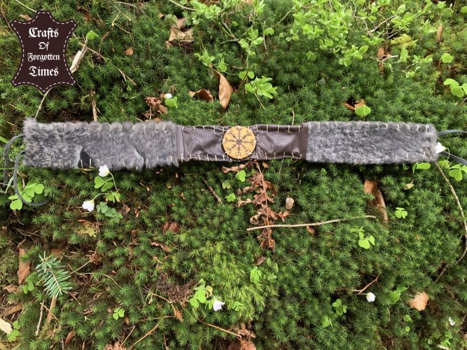 Einfache Leder/Fell Stirnbänder
