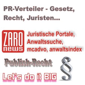 PR Artikel in spezialisierten, juristischen Portalen und in mehr als 150 Portalen posten