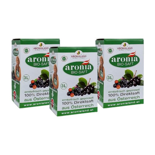 Aronia Bio Saft 3 x 3L 100% aus Österreich