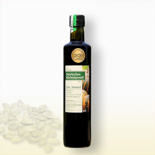 100% reines Steirisches Kürbiskernöl g.g.A. 500 ml
