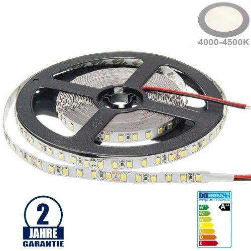 120SMD/M 9,6W 24V LED STREIFEN NEUTRALWEIß 5m Roller