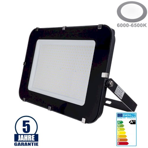 300W LED SMD Fluter Professional mit 100cm Kabel Schwarz Kaltweiß 6000K
