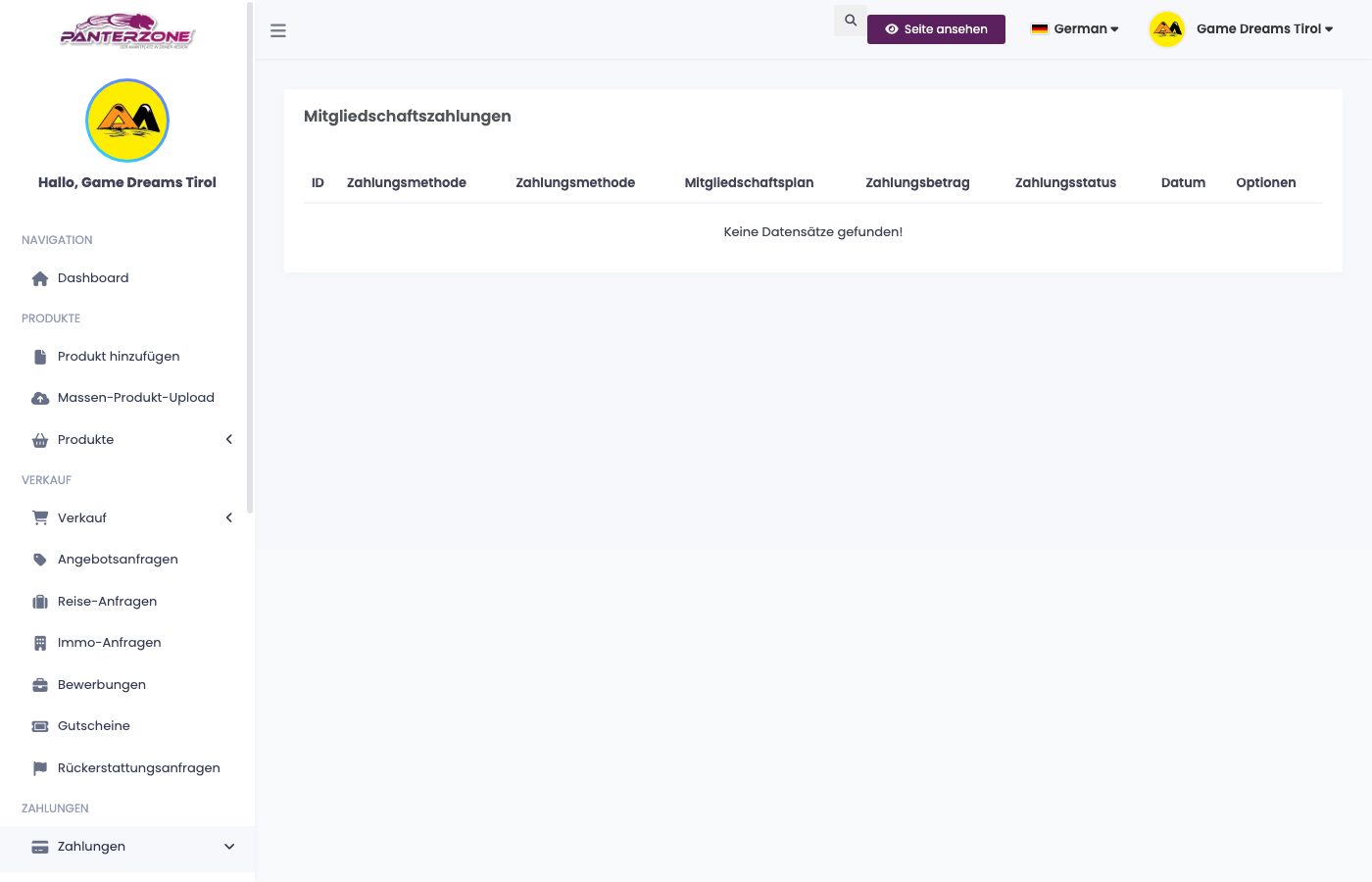 Verkäufer Earnings Dashboard
